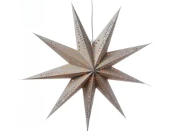 Marelida Papierstern Sara Weihnachtsstern Faltstern Leuchtstern D 69cm Inkl Kabel Braun