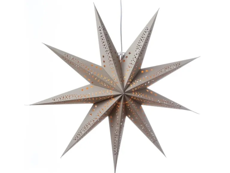 Marelida Papierstern Sara Weihnachtsstern Faltstern Leuchtstern D 69cm Inkl Kabel Braun