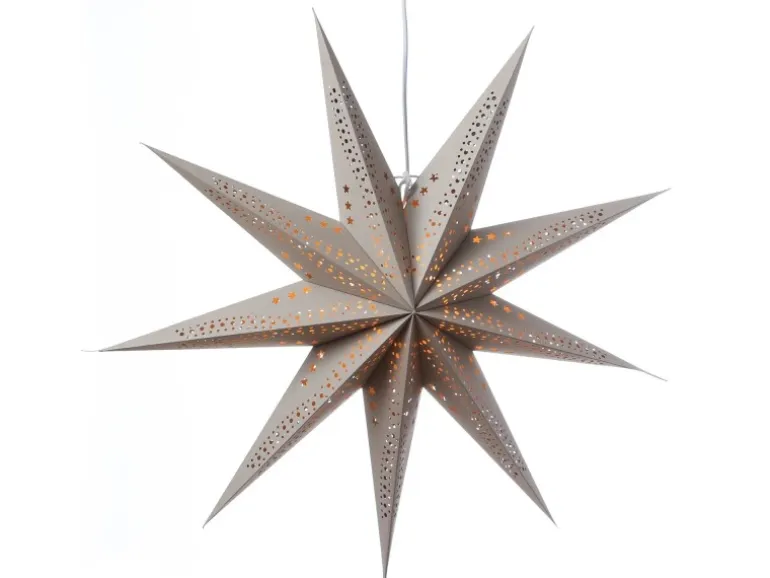 Marelida Papierstern Sara Weihnachtsstern Faltstern Leuchtstern D 69cm Inkl Kabel Braun