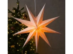 Marelida Papierstern Sara Weihnachtsstern Faltstern Leuchtstern D  69cm Inkl Kabel Weiß