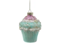 Marelida Weihnachtsbaumschmuck Eis Cupcake Muffin Mit Zuckerperlen Glas Christbaumschmuck
