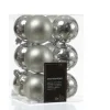 Marelida Weihnachtskugeln Christbaumkugeln Bruchfest Glänzend Matt Silber 12 Stück
