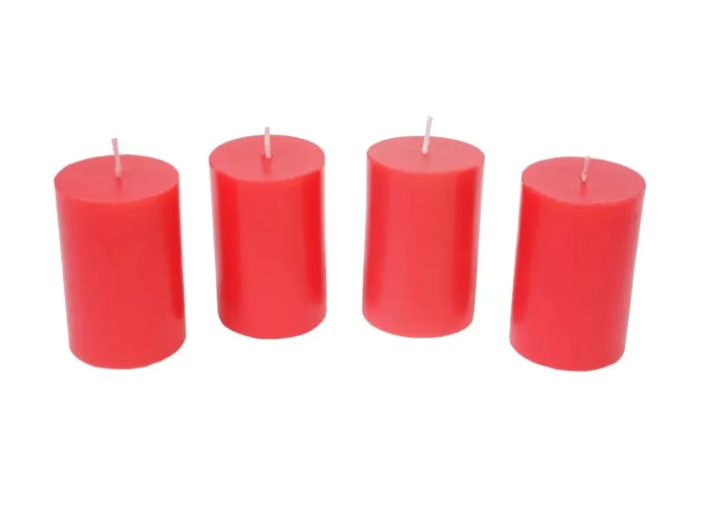 MCW Adventskranz H50 Holz Inkl. 4x Kerzen Rot