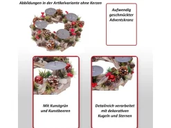 MCW Adventskranz H50 Holz ohne Kerzen