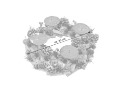 MCW Adventskranz H50 Holz ohne Kerzen