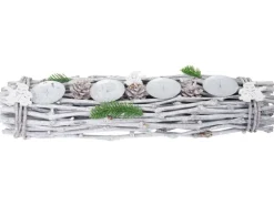 MCW Adventskranz Länglich Holz 60x16x9cm ohne Kerzen