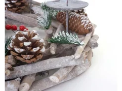 MCW Adventskranz Rund Holz Ø 35cm ohne Kerzen