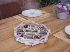 MCW Adventskranz Rund mit Teelichthaltern