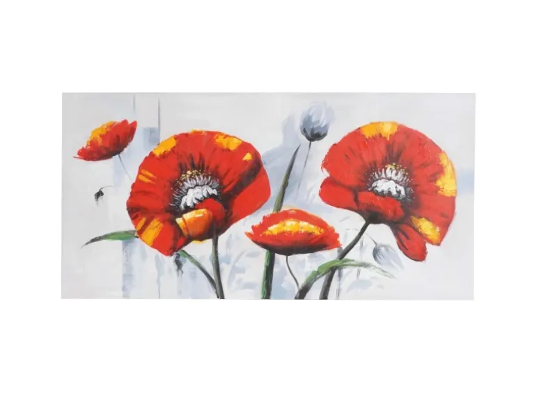 MCW Ölgemälde Roter Mohn Handgemalt