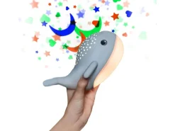 MegaLight LED-Nachtlicht Willy Whale mit Sternprojektor und Akku