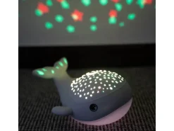 MegaLight LED-Nachtlicht Willy Whale mit Sternprojektor und Akku