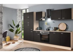 Menke Küchenzeile Classic 310 cm Lava Matt-Sonoma Eiche Nachbildung