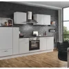 Menke Küchenzeile White Classic 300 cm Weiß-Marmor-Optik