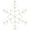 Metall-Schneeflocke 30 cm Weiß-Transparent