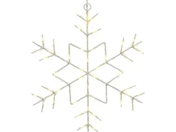 Metall-Schneeflocke 30 cm Weiß-Transparent