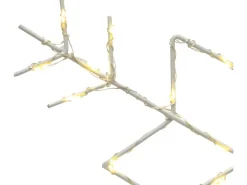 Metall-Schneeflocke 30 cm Weiß-Transparent