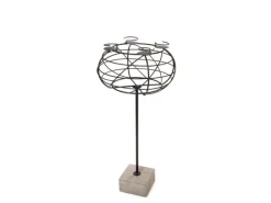 Metallstand-Kranz mit 4 Gläsern Ø 39 cm x 80 cm Schwarz