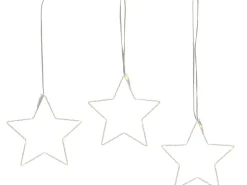 Metall-Stern 15 cm Weiß-Transparent