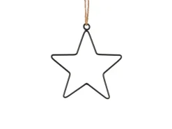 Metall-Stern 15 cm x 15,5 cm Schwarz