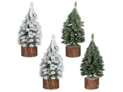 Mica Decorations Dekorationsbaum 19 cm Grün Frosted 4-fach Sortiert