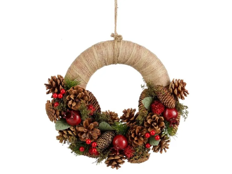 Mica Decorations Kranz Landon 9 cm x Ø 34 cm Braun