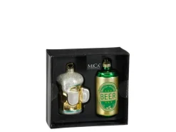 Mica Decorations Ornament Bier Gold 2 Stück