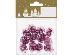 Mini-Zapfen Kunststoff Rosa 12 Stück