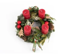 Mischkranz 30 cm Garniert Rot