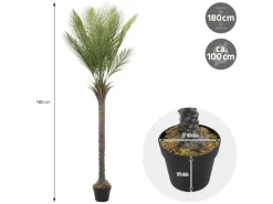 ML-Design Künstliche Palme 180 cm Groß Tropische Kunstpalme im Topf