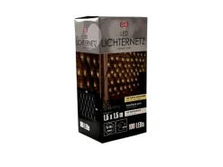 Mojawo 100er LED Lichternetz Warmweiß Innen Außen Kabel Grün Batteriebetrieben Timer