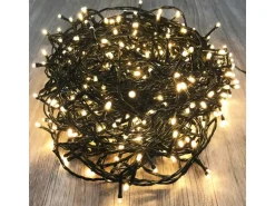 Mojawo 240er Lichterkette LEDs Innen und Außen Warmweiß Kabel Dunkelgrün