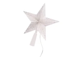 Mojawo LED Baumspitze Stern Weihnachtsbaumspitze 10 LEDs Kabel Transparent Batterie