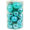 Mojawo 30tlg Christbaumkugeln Weihnachtskugeln Schmuckkugeln Baumschmuck Petrol 4 5 6 7cm