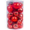 Mojawo 30tlg Christbaumkugeln Weihnachtskugeln Schmuckkugeln Baumschmuck Rot 4 5 6 7cm