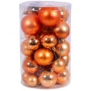 Mojawo 30tlg Christbaumkugeln Weihnachtskugeln Schmuckkugeln Baumschmuck Orange 4 5 6 7cm