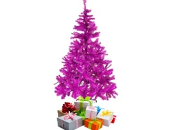 Mojawo Weihnachtsbaum Künstlicher Tannenbaum Lila Pink 150cm Christbaum inkl Ständer