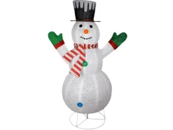Mojawo XXL LED Schneemann Figur Weihnachtsmann 180CM 200 LEDs IP 44 Innen und Außen