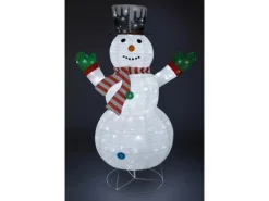 Mojawo XXL LED Schneemann Figur Weihnachtsmann 180CM 200 LEDs IP 44 Innen und Außen