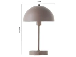 mokebo LED Tischlampe Kabellos  Akku Tischleuchte Dimmbar und Aufladbar Der Leuchtturm in Taupe