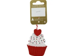 Muffin zum Hängen aus Holz 6,5 cm Bunt