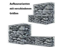 Niederberg Metall Gabione 100 x 30 x 30 cm - Maschenweite 5 x 10 cm
