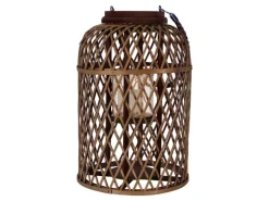 Näve Dekoleuchte-Solar-LED-Kerze Korbinian Braun Ø 27 cm x 38 cm