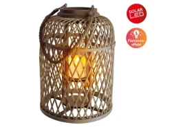 Näve Dekoleuchte-Solar-LED-Kerze Korbinian Braun Ø 27 cm x 38 cm