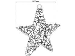 Näve LED Weihnachtsdeko Metallstern Natur 2er-Set