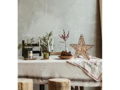 Näve LED Weihnachtsdeko Metallstern Natur 2er-Set