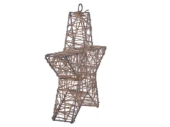 Näve LED Weihnachtsdeko Metallstern Natur 2er-Set