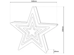 Näve LED Weihnachtsdeko Stern 23 cm