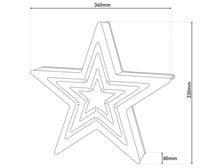 Näve LED Weihnachtsdeko Stern 33 cm