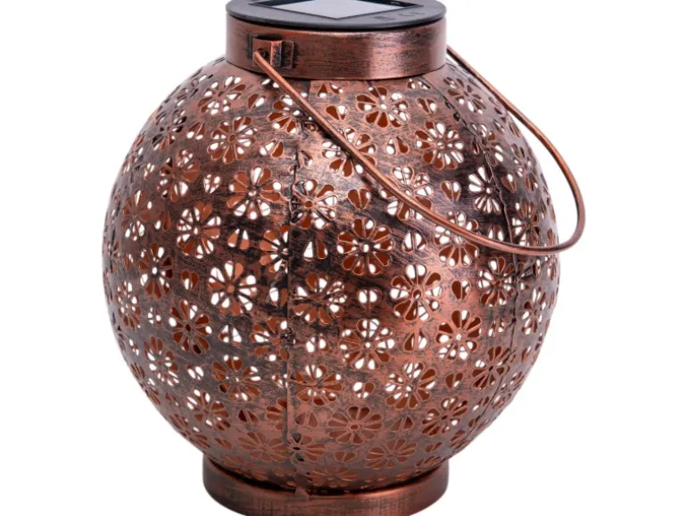 Näve LED-Deko-Solarleuchte Bronze 2er-Set 18 cm