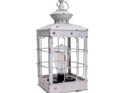 Näve LED-Deko-Solarleuchte Laterne 31,5 cm Antik Weiß mit Aufhängemöglichkeit